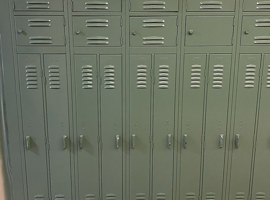 Amherst Steele High School, Amherst, OH Electrostatic Painting of Lockers