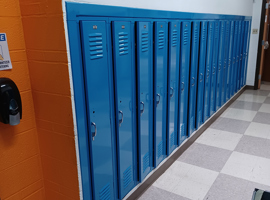 Assumption of the Blessed Virgin Mary School, O'Fallon, MO Electrostatic Painting of Lockers