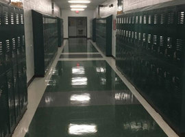 Akien County Public Schools Electrostatic Painting of Lockers