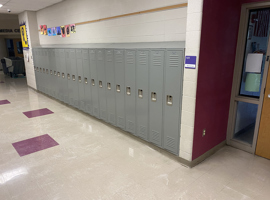 Avon Heritage Elementary School, Avon, Ohio Electrostatic Locker Painting