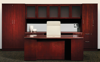 refinished woodwork at an office, school, or university